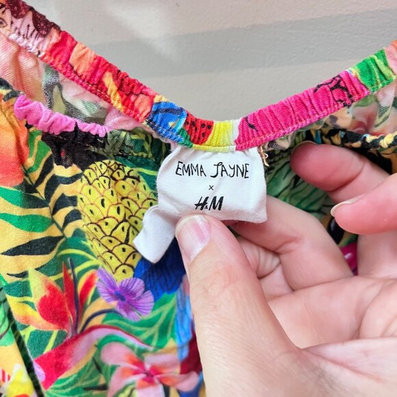 Emma Jayne X H&M Kids Tropical Print Sleeveless Jumpsuit 11-12 Years - Picture 2 of 6